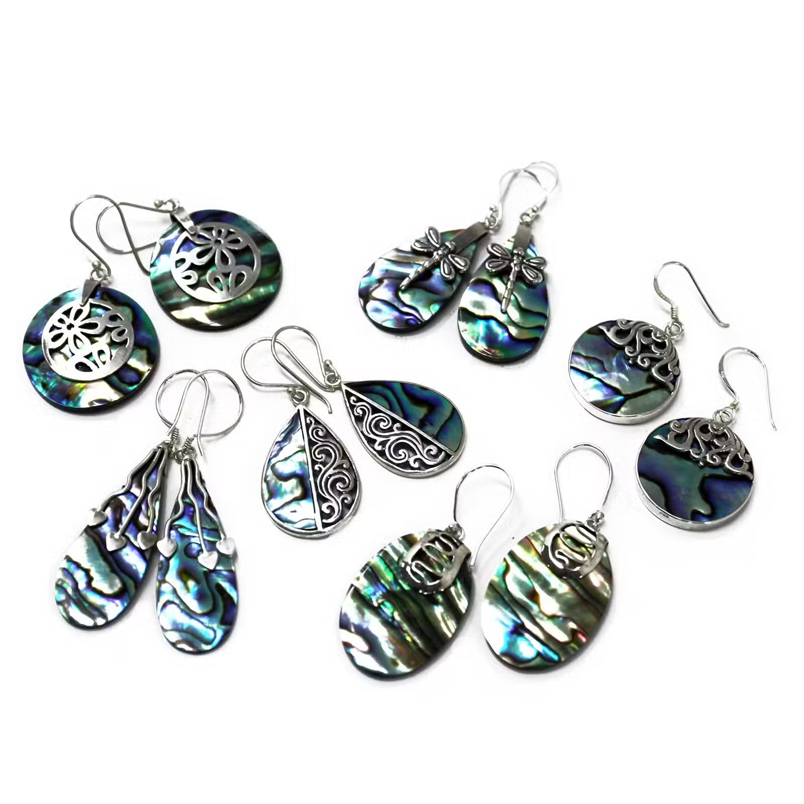 Shell & Silver Earrings